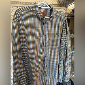 Men's Multicolor Plaid Button-Down Shirt